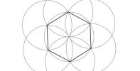 Un hexagone avec une rosace