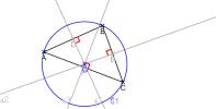 Un cercle circonscrit à un triangle