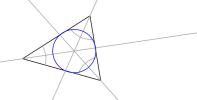 Un cercle inscrit dans un triangle